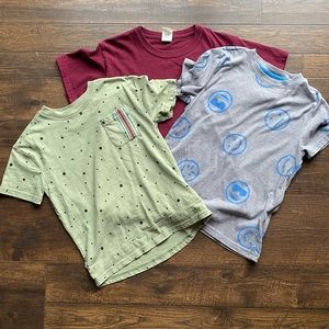 Bundle of 3 Boys’ T-Shirts gray/red/green | Sz S(6/7)